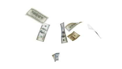 flying one hundred dollars bills isolated. falling 100 dollar bills isolated on transparent background. PNG Banknote floating dollar money. USA Currency Notes PNG, USA currency Notes Clipart
