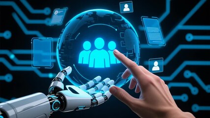 Automate recruitment with digital system, human resource management, resumes and job candidates through efficient checklist for hiring in AI driven technology - Powered by Adobe