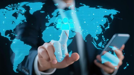 Digital technology to human resource recruitment system, automating hiring processes, resumes with checklist for job candidates on global scale