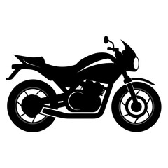 Obraz premium Motorbike vector clean black silhouette design white background