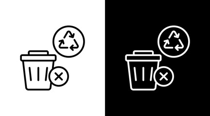 Zero Waste Lifestyle White Icon Set Design