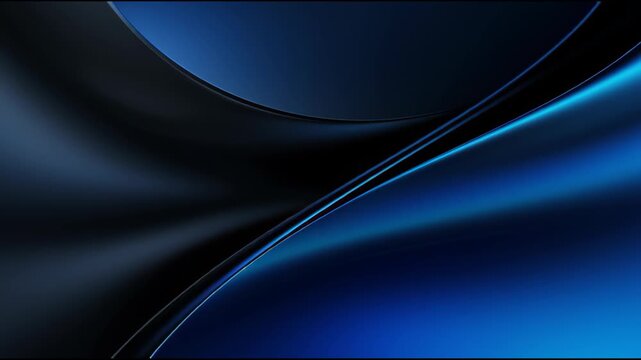 Experience a modern, elegant 3D abstract animation with deep blues and dynamic curves for stunning visual impact and sophisticated design projects