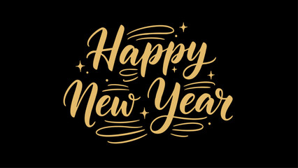 happy new year typography - new year logo design