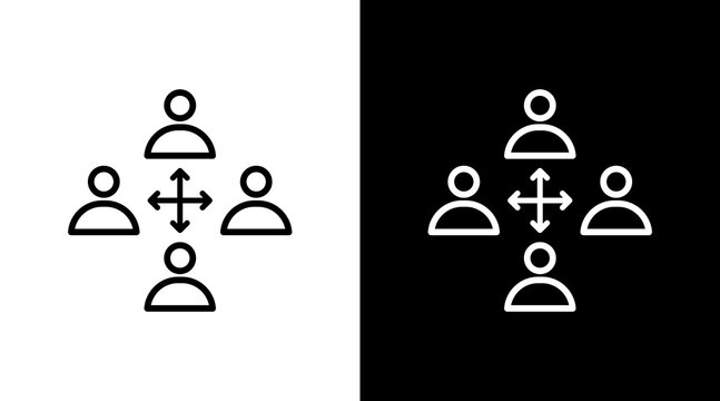 Common Interest White Icon Set Design