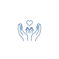 Fototapeta premium Adoption pets concept: gentle hands surrounding tiny paws with loving heart above. Adoption pets concept illustrates compassion and care, ideal for raising awareness about animal shelters.