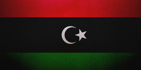Flag of Libya on a paper