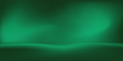 Deep green gradient background, empty studio room illustration.eps 10