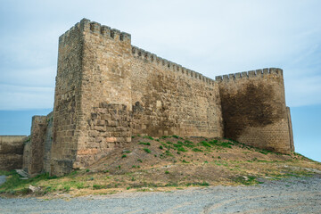 Beautiful view of the picturesque Citadel of Naryn Kala, Derbent Fortress. Dagestan, Russia