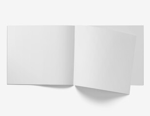 Blank white menu  Clear brochure  mock up.  template 