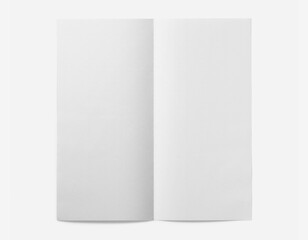 Blank white menu  Clear brochure  mock up.  template 