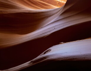 Obraz premium Abstract Winding Sandstone Canyon Walls With Dramatic Light And Shadow In Warm Earth Tones