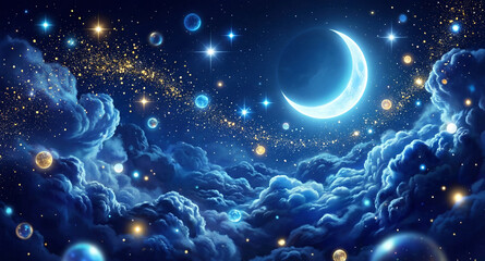 Star Sky at Night. Starry Night Background.

