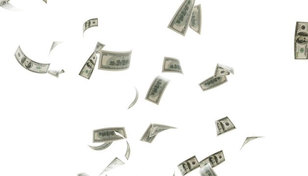 flying one hundred dollars bills isolated. falling 100 dollar bills isolated on transparent background. PNG Banknote floating dollar money. USA Currency Notes PNG, USA currency Notes Clipart