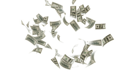 flying one hundred dollars bills isolated. falling 100 dollar bills isolated on transparent background. PNG Banknote floating dollar money. USA Currency Notes PNG, USA currency Notes Clipart