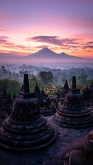 Vertical collage dramatic toned ancient building and ruin illustration in documentary and cinematic style

