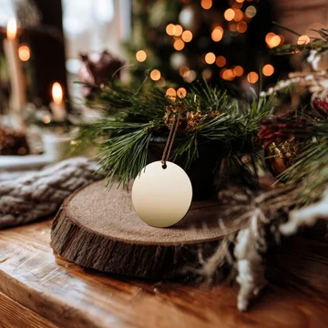 Holiday Ornament Mockup with Custom Name Decoration