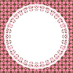 丸型レース&times;ハートダイヤ(イチゴ)