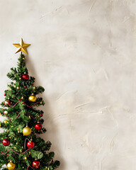 Quiet holiday moments beside a decorated tree