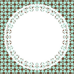 丸型レース&times;ハートダイヤ(ミント)