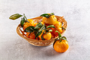 Fresh sweet juicy tangerine heap