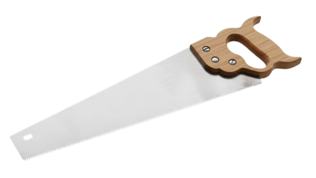 Hand Saw Carpentry Tool Isolated on Transparent Background