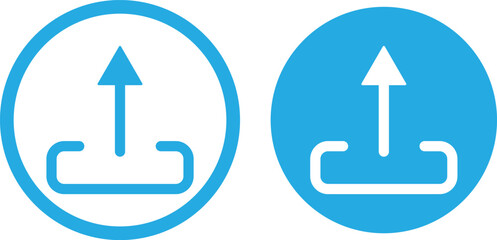upload icon button. Files upload icons symbol in line and flat style on Transparent Background
