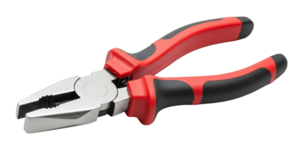 Metal pliers tool isolated on a transparent background. Ideal for hand tools, DIY, woodworking, construction, repair, and professional craftsmanship concepts.