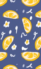 Fresh Lemon Illustration Background art