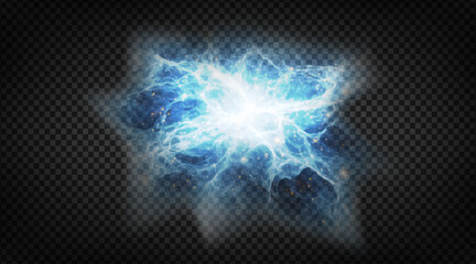 Fototapeta premium Vector galaxy cluster isolated on the transparent background. Concept of supernova.
