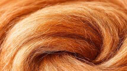 Fototapeta premium Close-up of golden-brown animal fur, detailed texture and pattern.