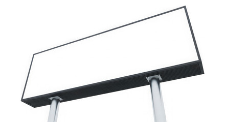 Blank billboard isolated on a transparent background