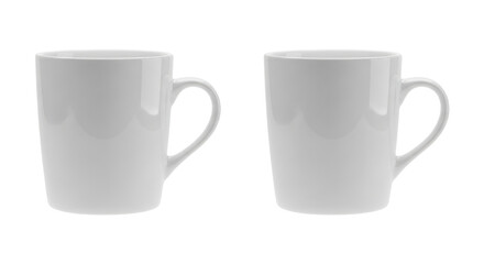 Obraz premium White cup isolated on a transparent background