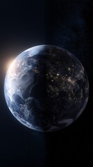 Earth with Sunset Effect