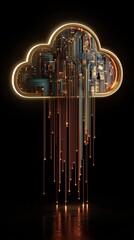 Multi-LED Neon Cloud Light Installation