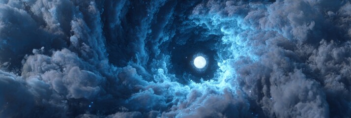 Bright Spiral Starfield with Glowing Core in Deep Space