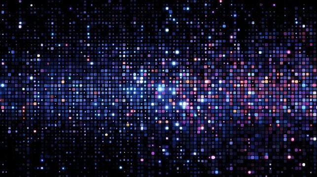 Colorful LED pixel display with digital light flow