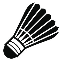 Badminton shuttlecock sports equipment shows in minimalistic for games and recreation enjoyment