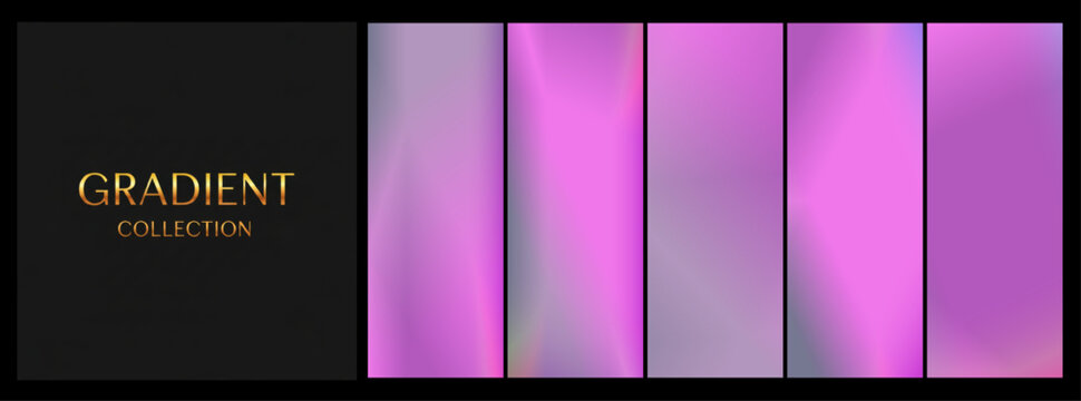 Monochromatic GRADIENT COLLECTION in rich velvet purple for elegant branding concepts