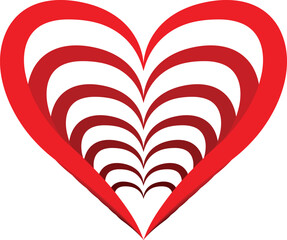 Heart shape design for love symbols, Set simple drawings heart symbols, valentines day related designs and frames, Red heart formed by Available in vector EPS format. editable vector file format.