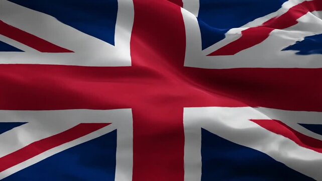 Waving United Kingdom Flag - A Symbol of British Identity.