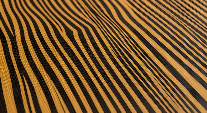 Abstract visual texture with undulating parallel black and yellow ochre lines creating a dynamic and organic pattern, lending a sense of movement and flowing energy through its textured surface.