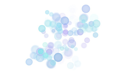 Abstract background with blue bubbles floating , transparent background