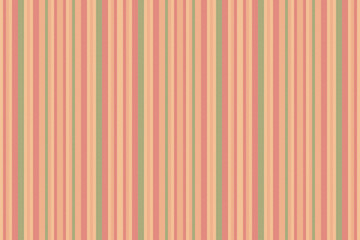Ssolation vertical texture fabric, stationary pattern background lines. Canufactory textile stripe vector seamless in orange and red colors.