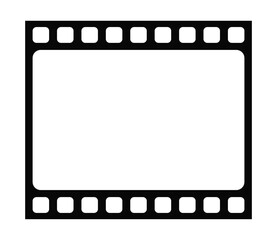 Vector Film strip icon isolated on a transparent background. Pattern of photo film strip frame, Video Film strip roll, Vector illustration	
