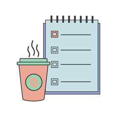 Coffee and To Do List on Notepad Concept for Planning and Productivity