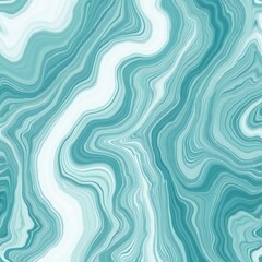 Obraz premium Abstract teal and white fluid marble pattern. Swirling liquid lines create organic seamless texture resembling water waves. Elegant background for design projects.