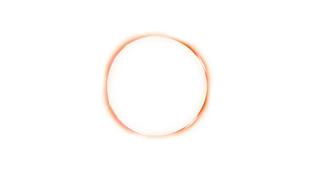 Abstract red circle outline on white background 