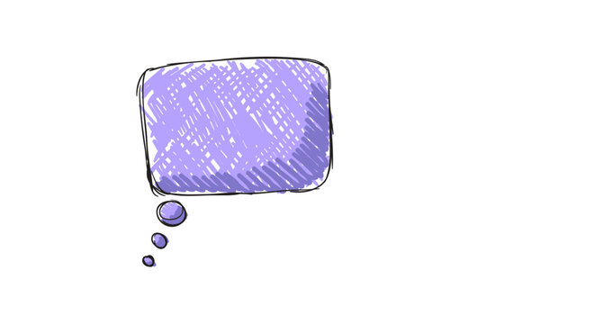 A cartoon thought bubble floating in the air for communication 