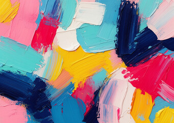 Acrylic Paint Texture with Bold Brush Strokes (Modern Expressive Abstract Pattern)