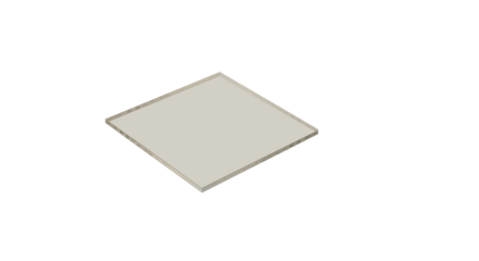 An square transparent glass texture isolated on the background  , transparent background